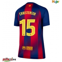 Camiseta Barcelona Andreas Christensen #15 Primera Equipación para mujer 2025-26 manga corta
